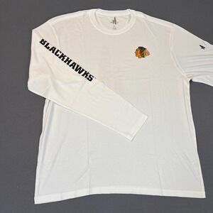 Chicago Blackhawks‎ T-Shirt johnnie-O L/S White Hockey Mens XL Graphic Shirt NHL